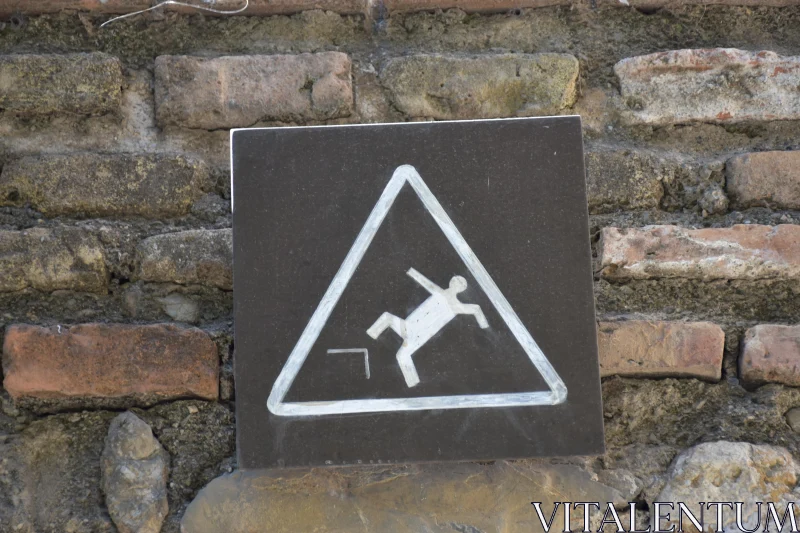 PHOTO Warning Sign Depicting Danger