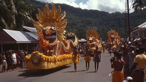 Lively Parade with Festive Floats