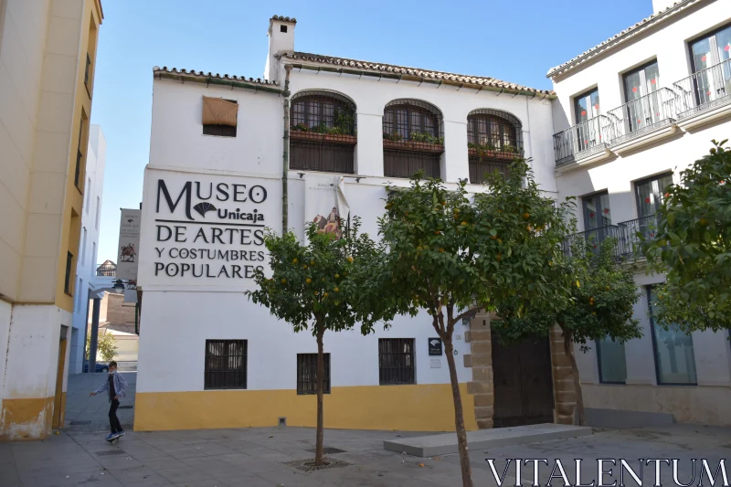 Spanish Museum with Traditional Architecture Free Stock Photo