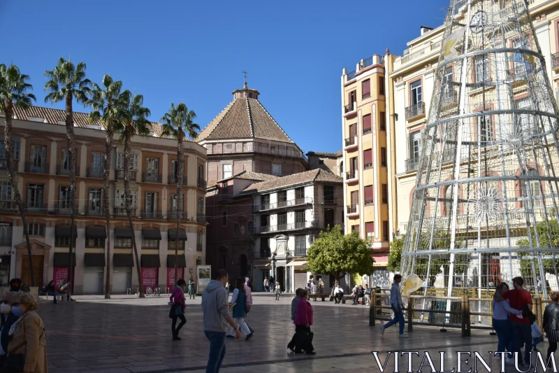 Vibrant Urban Scene in Malaga Free Stock Photo