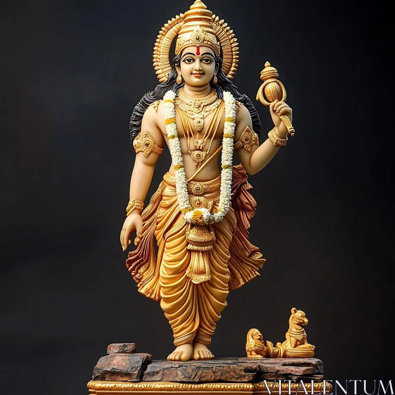 AI ART Meticulously Crafted Hindu Deity Sculpture