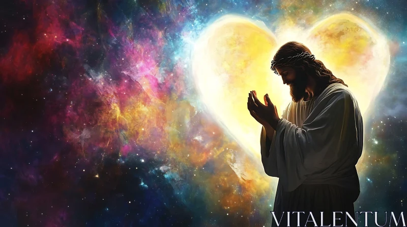 AI ART Holy Figure in Galaxy