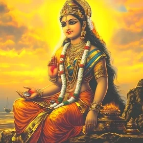 Traditional Hindu Goddess Art