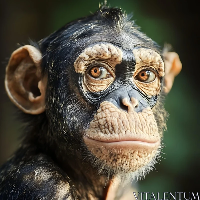 AI ART Detailed Face of a Monkey in High Detail