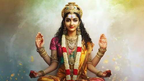 Exquisite Hindu Goddess Image