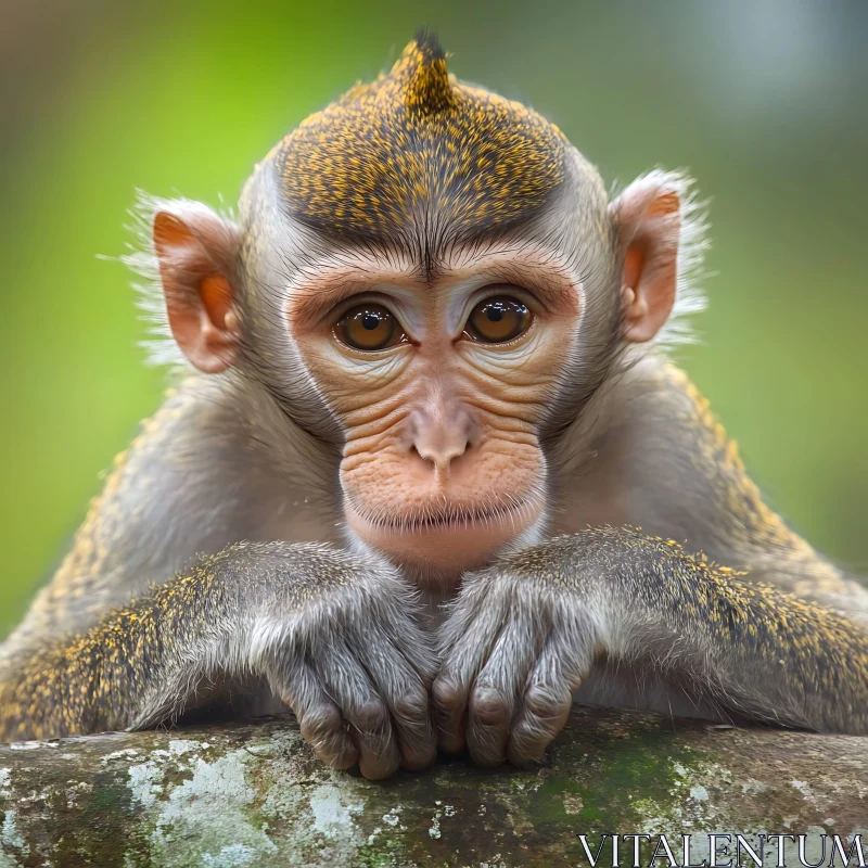 AI ART Expressive Young Monkey Portrait