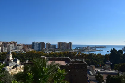 Malaga Harbor Cityscape