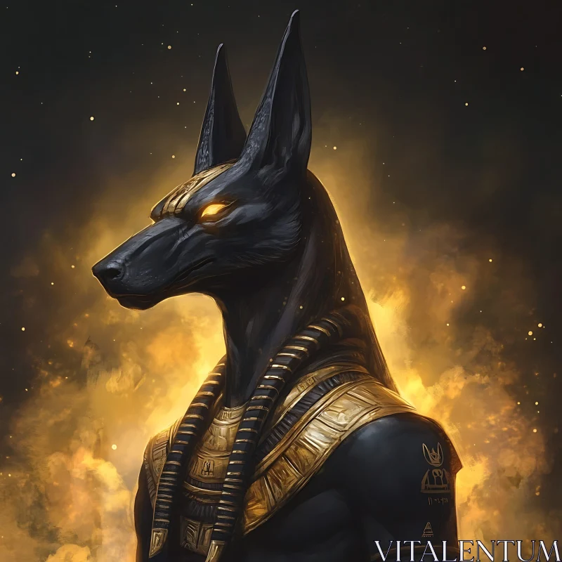 Ancient Egyptian Mythology - Anubis AI Image