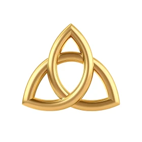 Triquetra Symbol in Gold