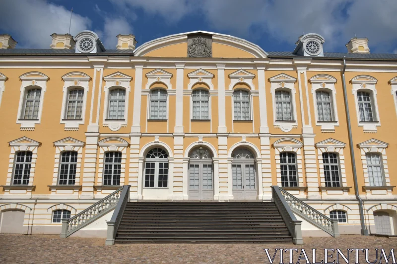 Baroque Facade of Rundāle Palace Free Stock Photo