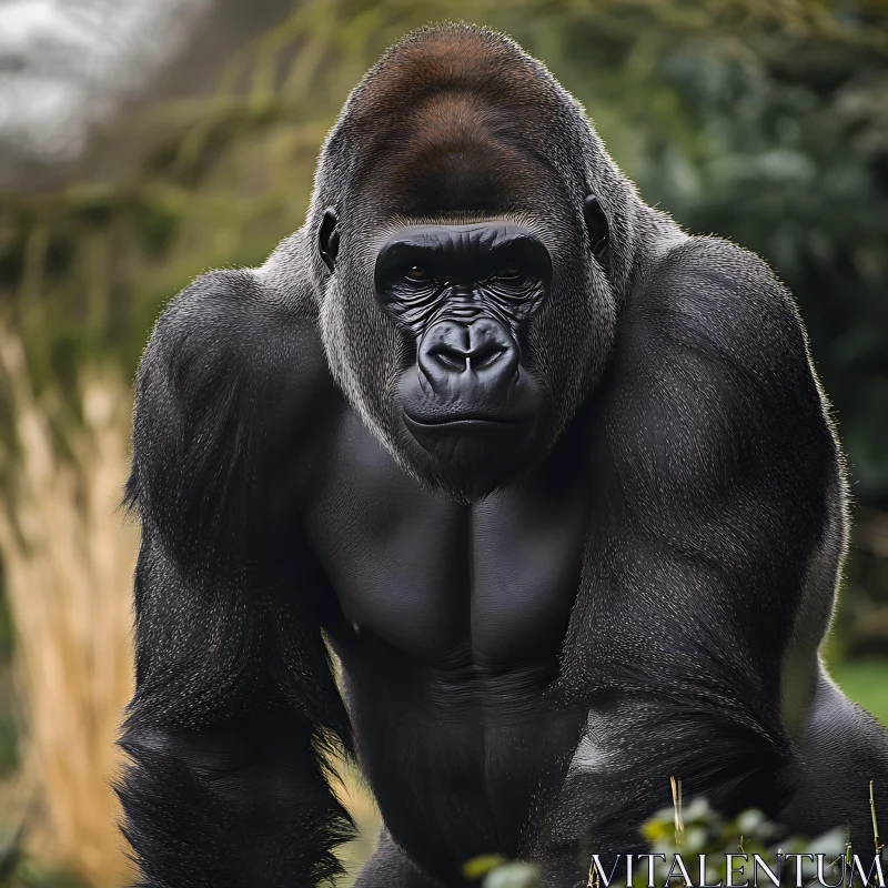 AI ART Powerful Gorilla in Natural Habitat