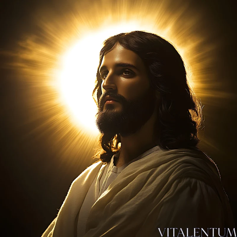 Radiant Holy Figure in Ethereal Glow Radiant Holy Figure in Ethereal Glow