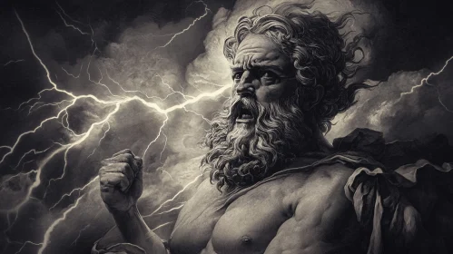 Storm God in Mythical Fury