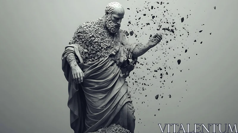 AI ART Disintegrating Classical Sculpture from the Ancient World