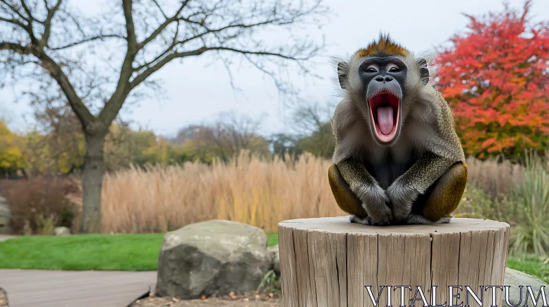 Animated Monkey in Nature Park
