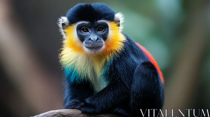 Exquisite Portrait of a Vibrant Monkey AI Image