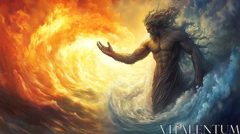 Mythological Powerful God of Elements AI Image