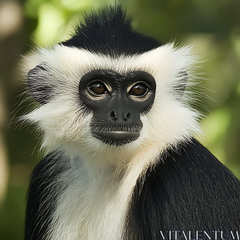 AI ART Expressive Primate Close-Up with Contrasting Fur