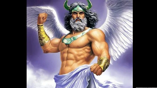 Mythological Angelic God with Majestic Presence