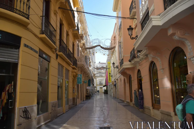 PHOTO Charming European Street Scene