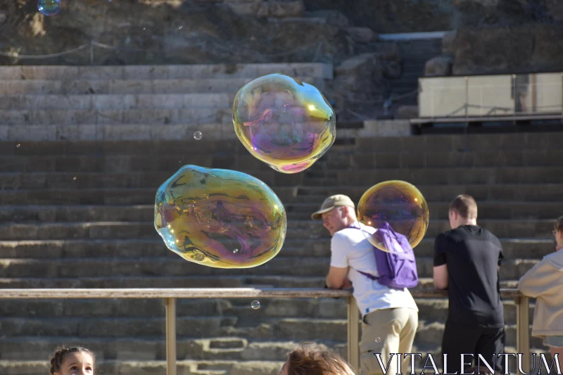 PHOTO Iridescent Bubbles Capturing Sunlight