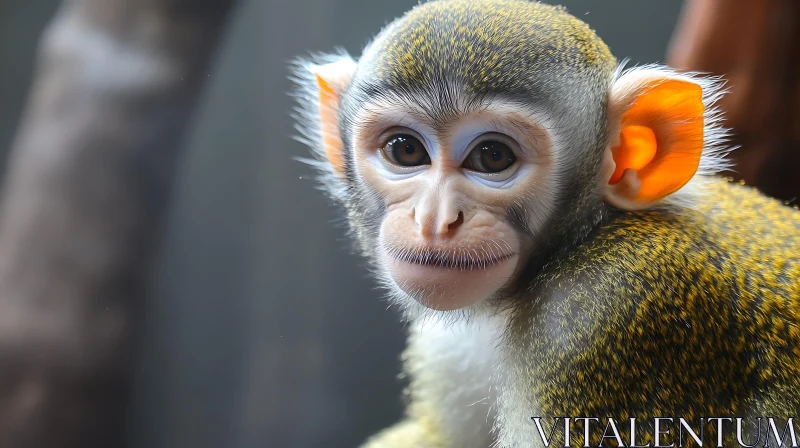 AI ART Captivating Portrait of a Baby Monkey