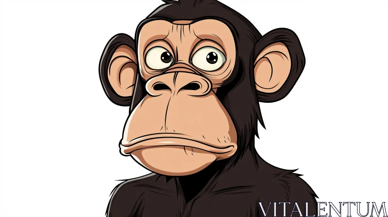 Playful Monkey Cartoon Art AI Image