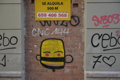 Street Art Yellow Face