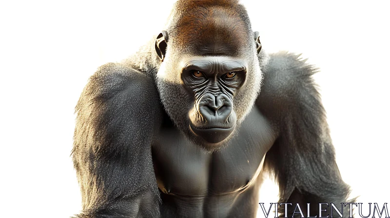 Gorilla Close-up Portrait AI Image