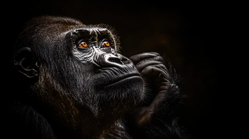 Gorilla's Contemplative Gaze