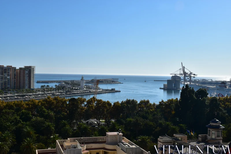 PHOTO Malaga Harbor Aerial Perspective