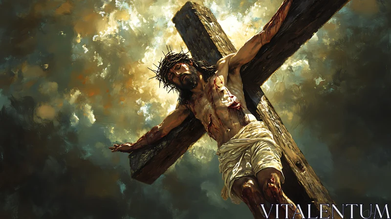 AI ART Jesus on the Cross - Impactful Christian Art