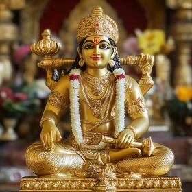 Majestic Golden Divine Figure