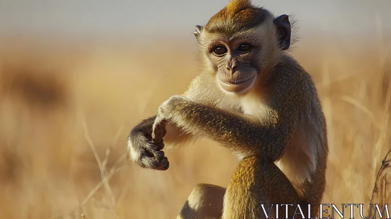 Curious Monkey in Natural Habitat