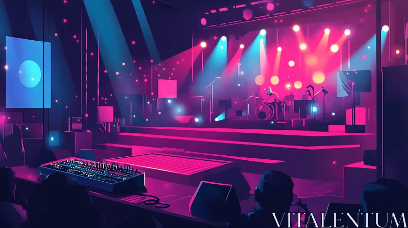 Lively Music Concert Animation with Colorful Lights AI Image