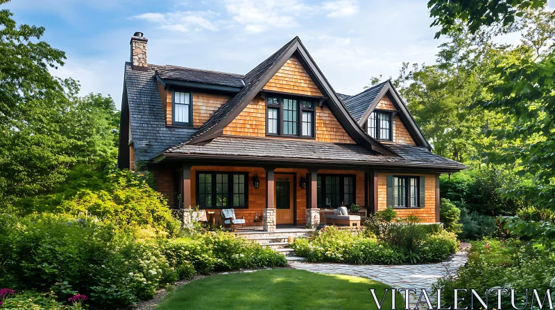 AI ART Picturesque Cottage-Style Home