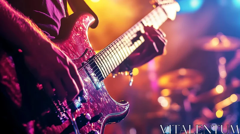 Live Music Performance with Electric Guitar AI Image