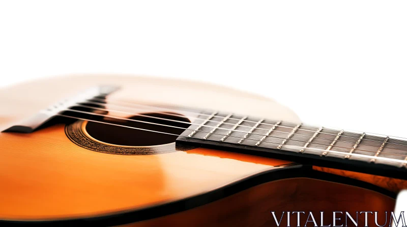 Detailed View of Acoustic Guitar AI Image