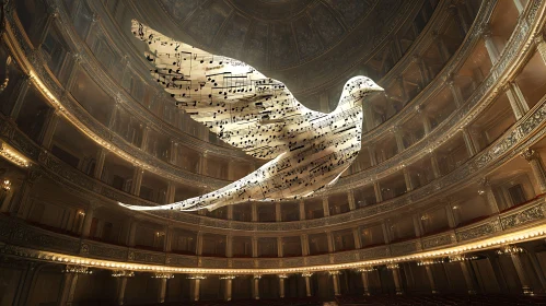 Musical Dove in Lavish Theater Setting