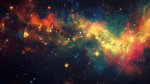 Galaxy of Notes: A Celestial Melody in Art