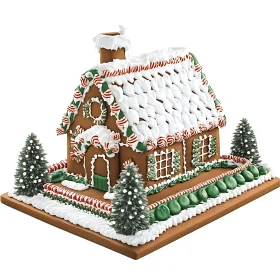 Intricate Gingerbread House with Festive Icing