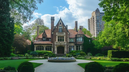 Stately Mansion amidst Lush Greenery