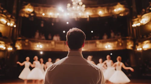 Ballet Performance Viewed from Backstage