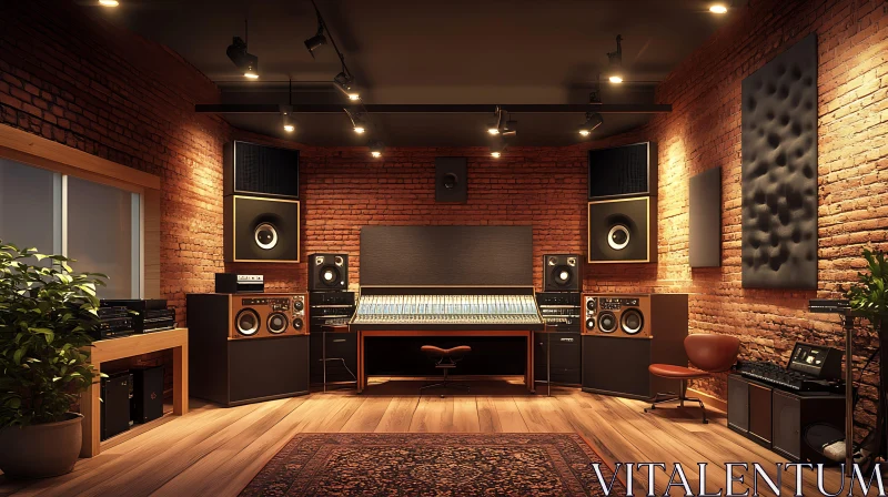 High-End Music Studio Interior Design AI Image