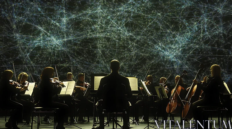 Futuristic Orchestra Concert AI Image