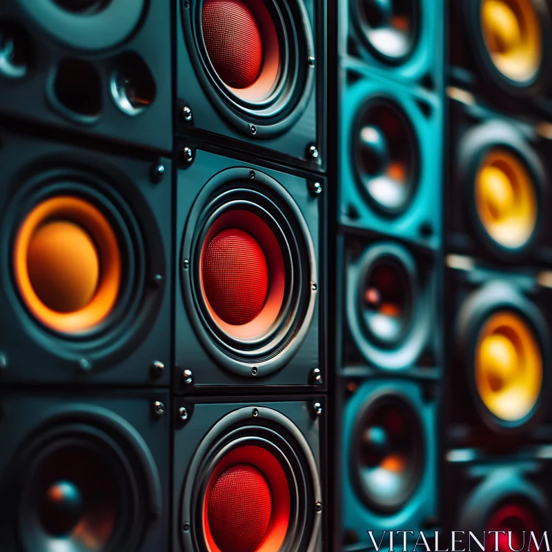 AI ART Vibrant Array of Speaker Drivers