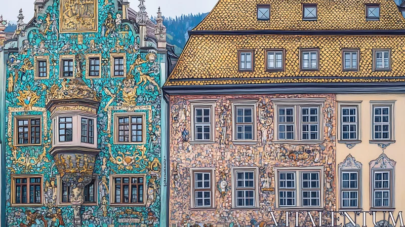 AI ART Ornate and Detailed Facades of Historical Structures