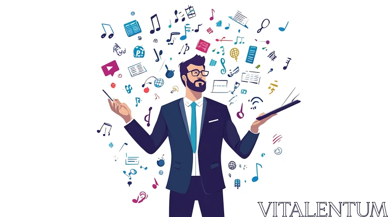 Innovative Multimedia Businessman