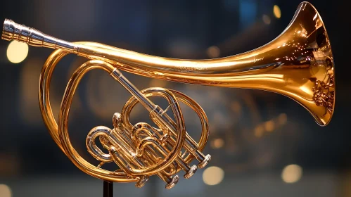 Intricate Brass Instrument in Focus