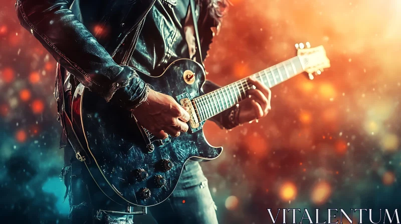 Live Rock Guitar Performance AI Image